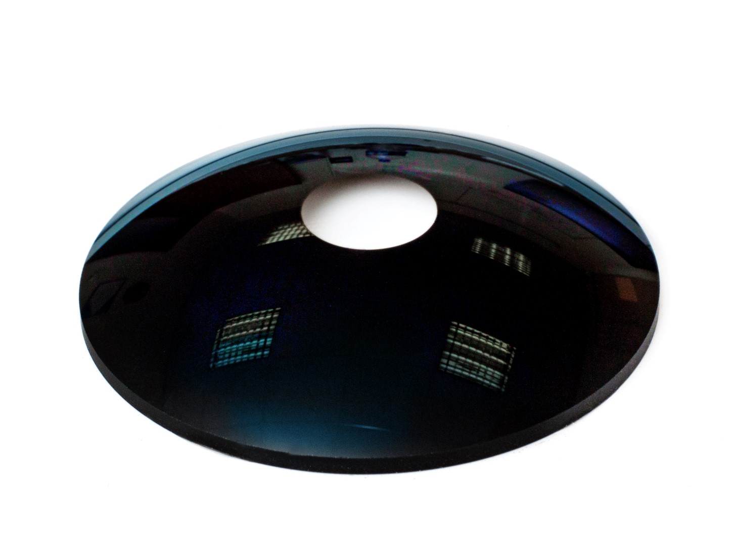 semi-spherical component coated with litho black coating