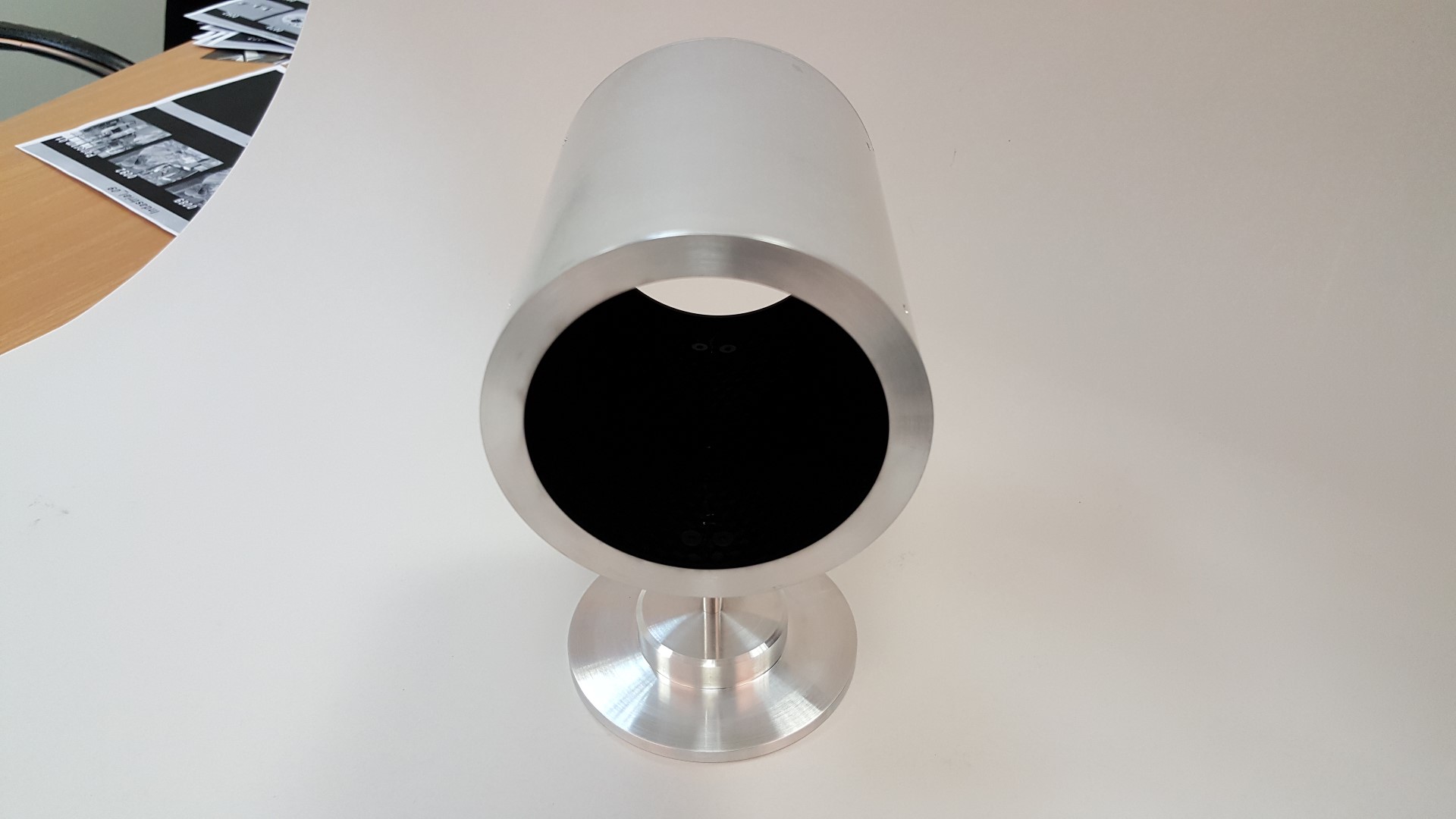 metallic tube coated with ultra black coating from the inside