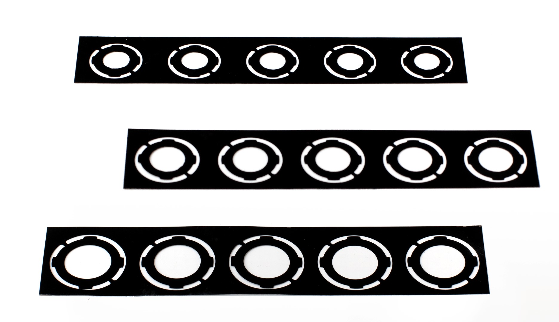 3 label stripes of ultra black coating